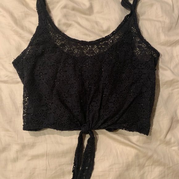 swimsuit cover up top with tie - Picture 3 of 3